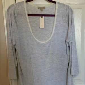 Anthropologie Gray Scoop Neck Summer Top
New With Tags Size XL